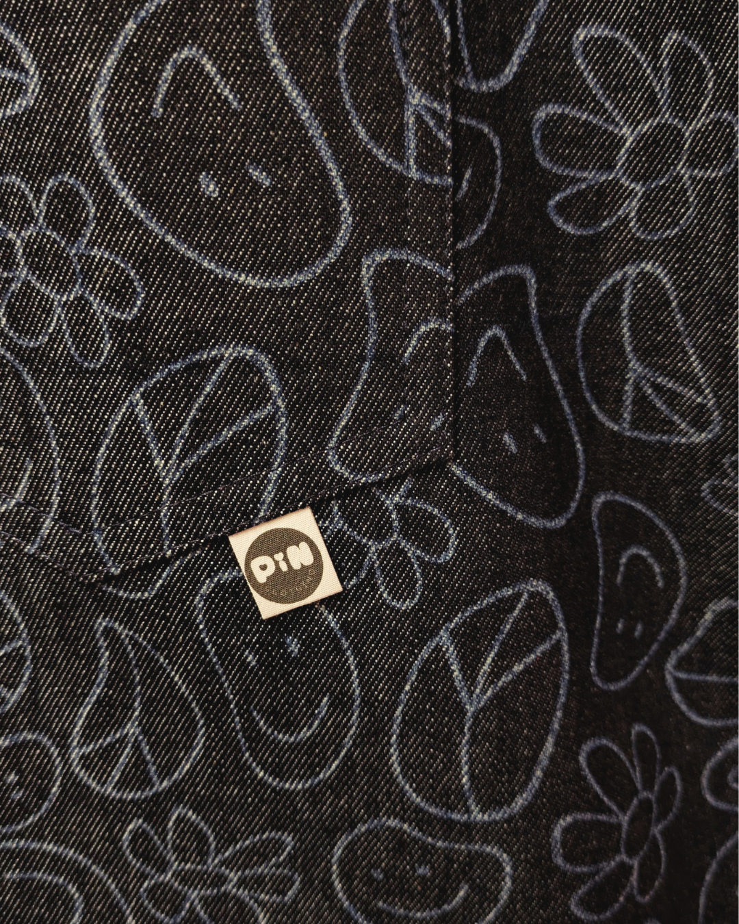 Smiley Faces Indigo Denim Dungaree Dress-pinclothing.co.uk-pinclothing.co.uk