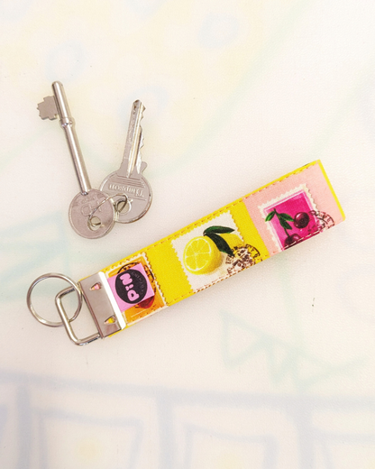 Fruity Stamps Wristlet Keyring SUPER SECONDS (OOAK)