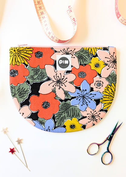 Retro Bloom 'Bits & Bobs' Purse Large-pinclothing.co.uk-pinclothing.co.uk