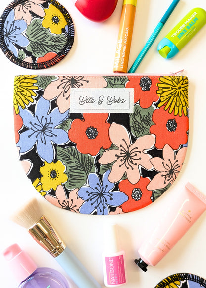 Retro Bloom 'Bits & Bobs' Purse Large-pinclothing.co.uk-pinclothing.co.uk