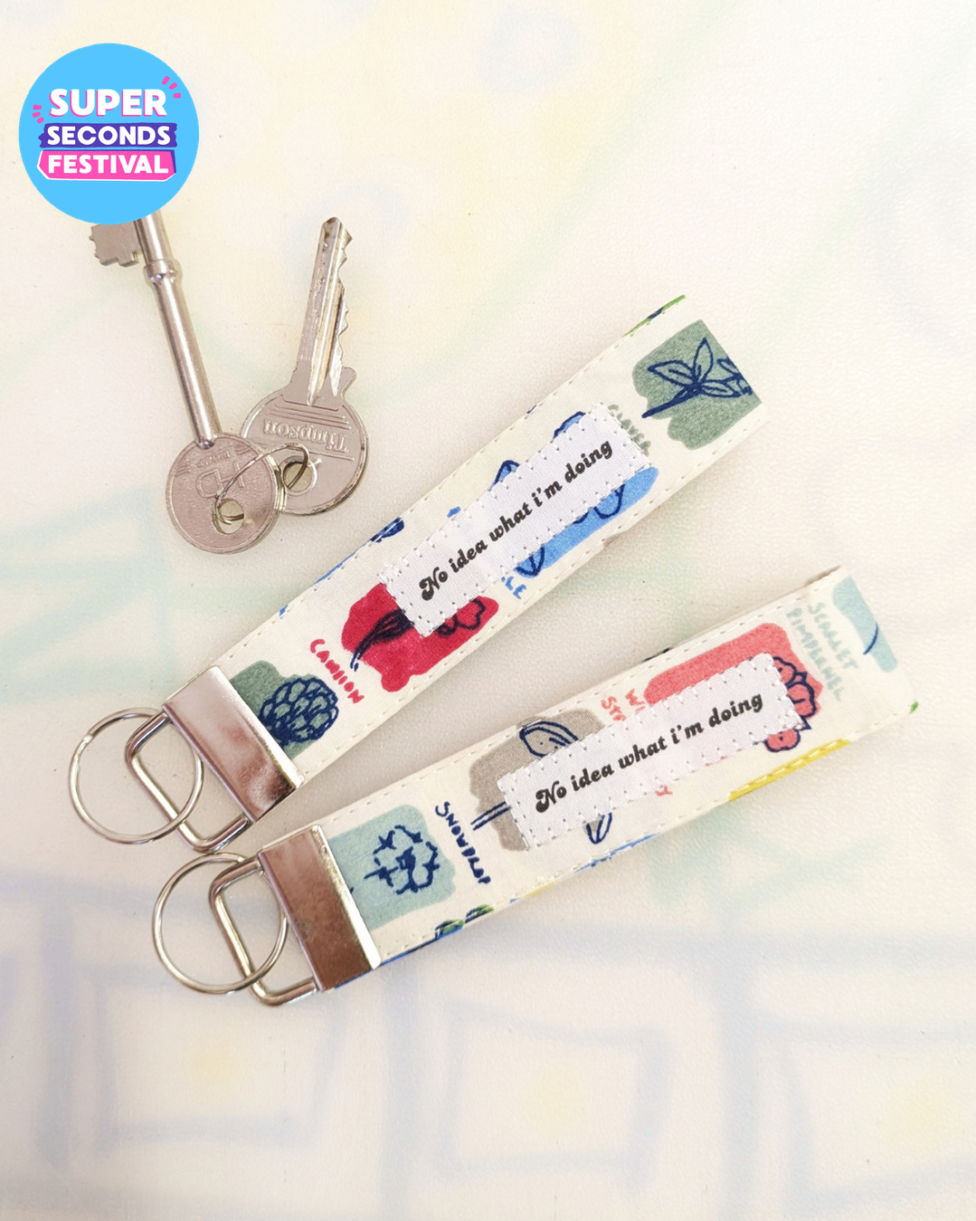 Flora Wristlet Keyring SUPER SECONDS (OOAK)
