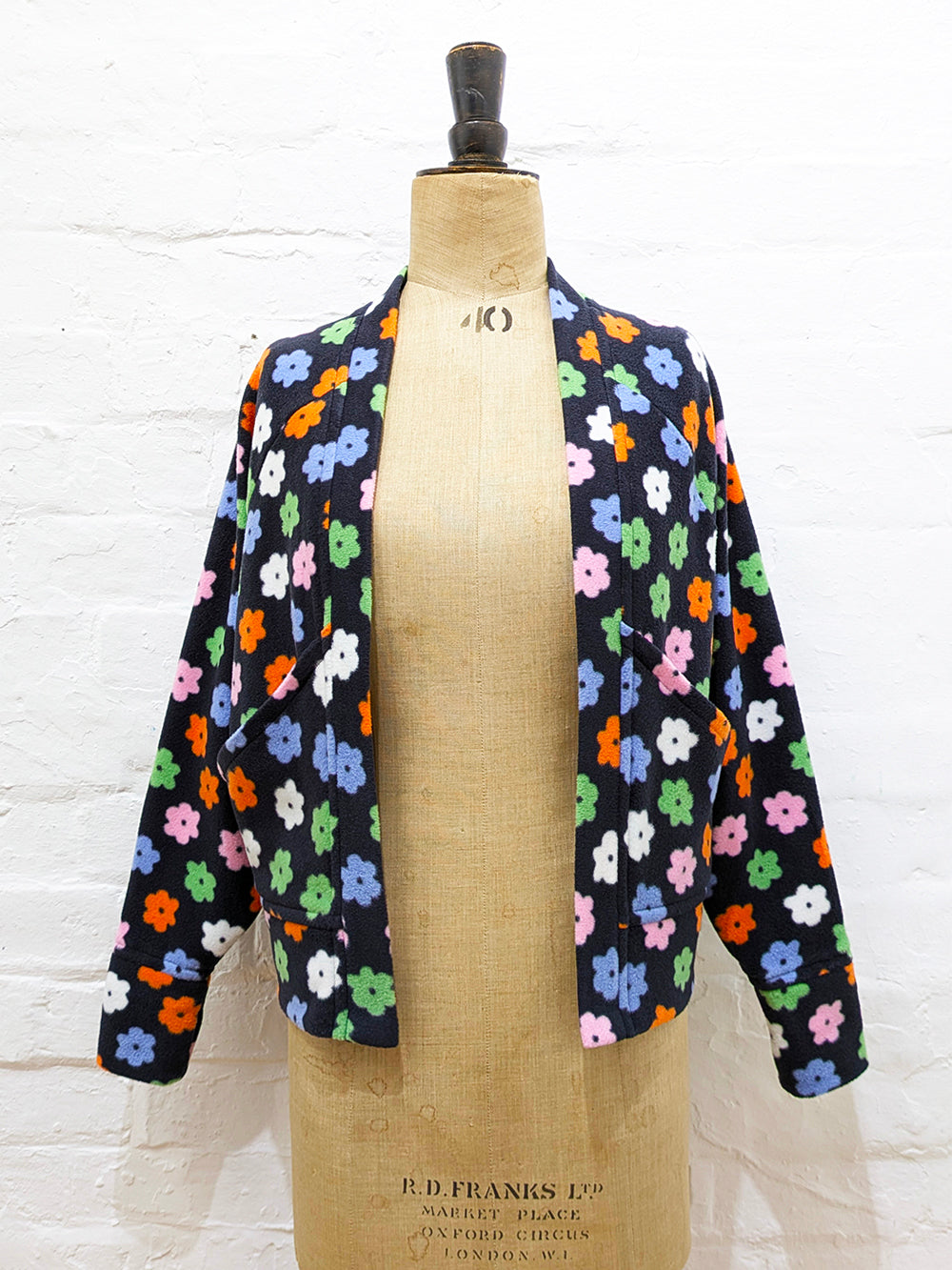 Arty Flowers Fleece 'Jardigan'-Pin Clothing-pinclothing.co.uk