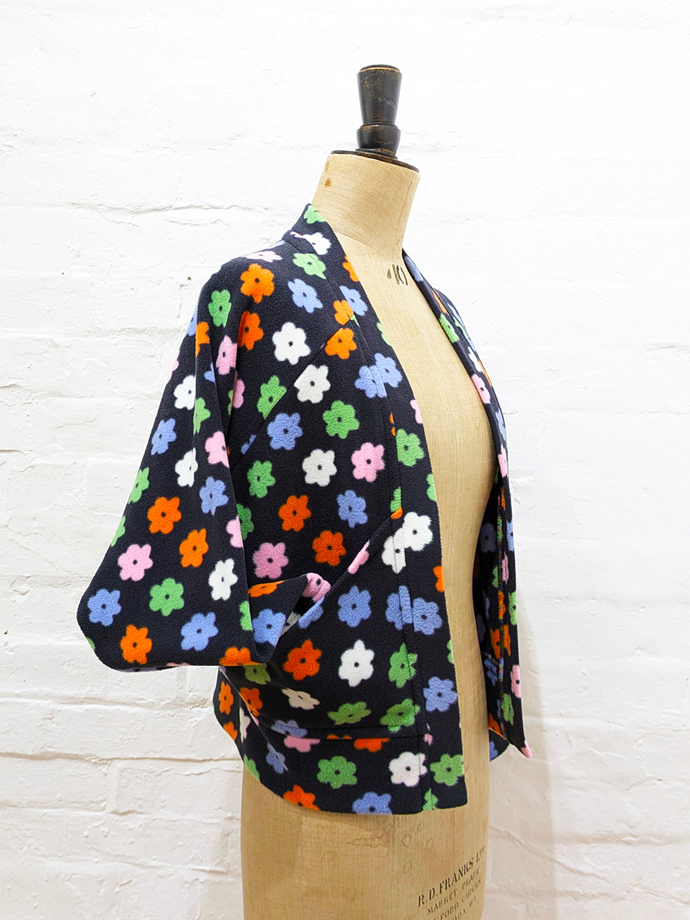 Arty Flowers Fleece 'Jardigan'-Pin Clothing-pinclothing.co.uk