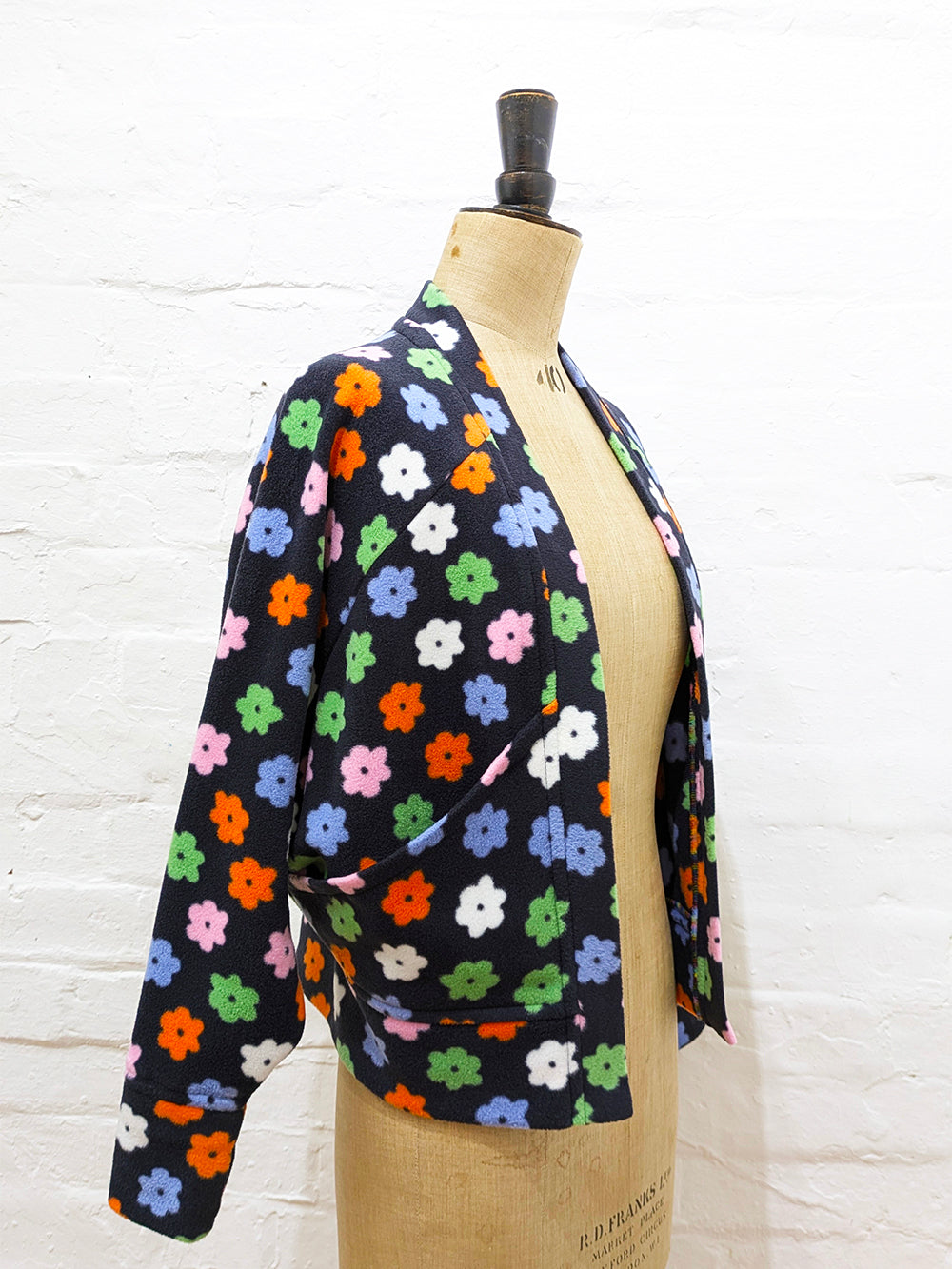 Arty Flowers Fleece 'Jardigan'-Pin Clothing-pinclothing.co.uk