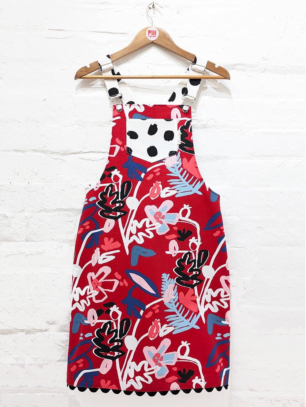 Artist Studio Dungaree Dress-Pin Clothing-pinclothing.co.uk