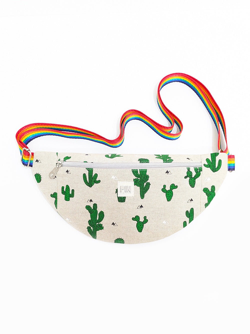 Cactus Linen Bum Bag-Pin Clothing-pinclothing.co.uk