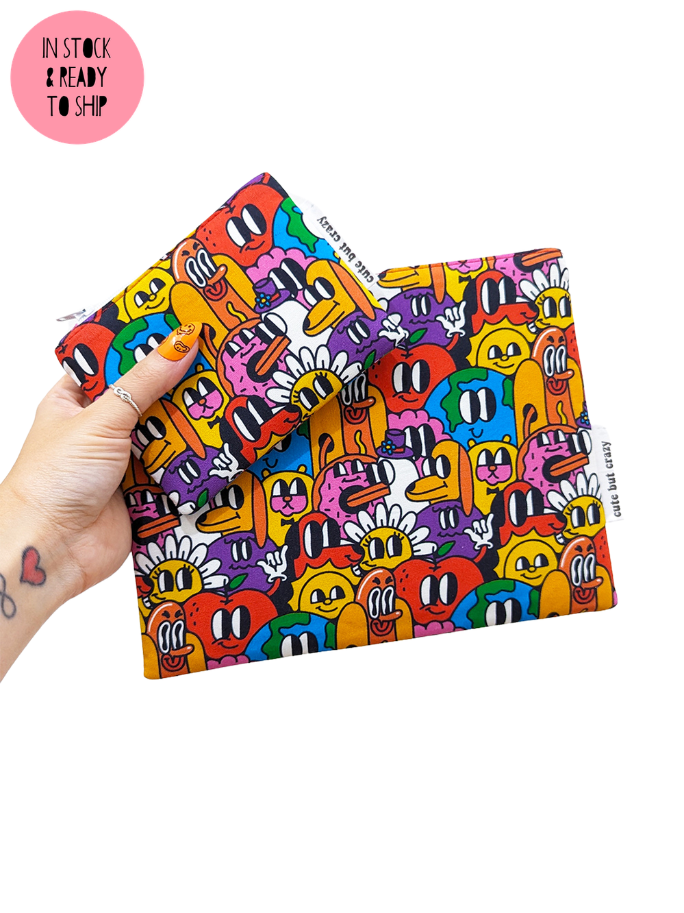 Cartoon Capers Zippered Pouch-Pin Clothing-pinclothing.co.uk