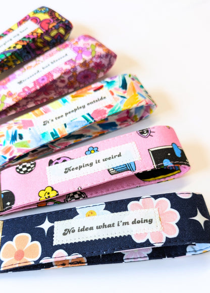 Rainbow Paisley Wristlet Keyring-pinclothing.co.uk-pinclothing.co.uk