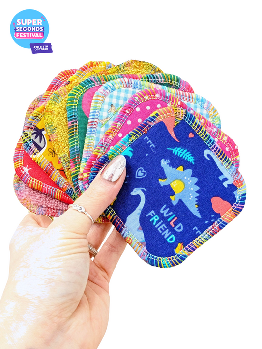 Individual Reusable Cotton Face Pads SUPER SECONDS SALE (MD)-Pin Clothing-pinclothing.co.uk