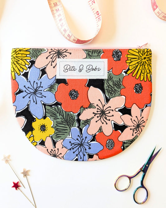 Retro Bloom 'Bits & Bobs' Purse Large-pinclothing.co.uk-pinclothing.co.uk