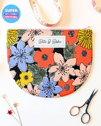 Retro Bloom 'Bits & Bobs' Purse Large-pinclothing.co.uk-pinclothing.co.uk