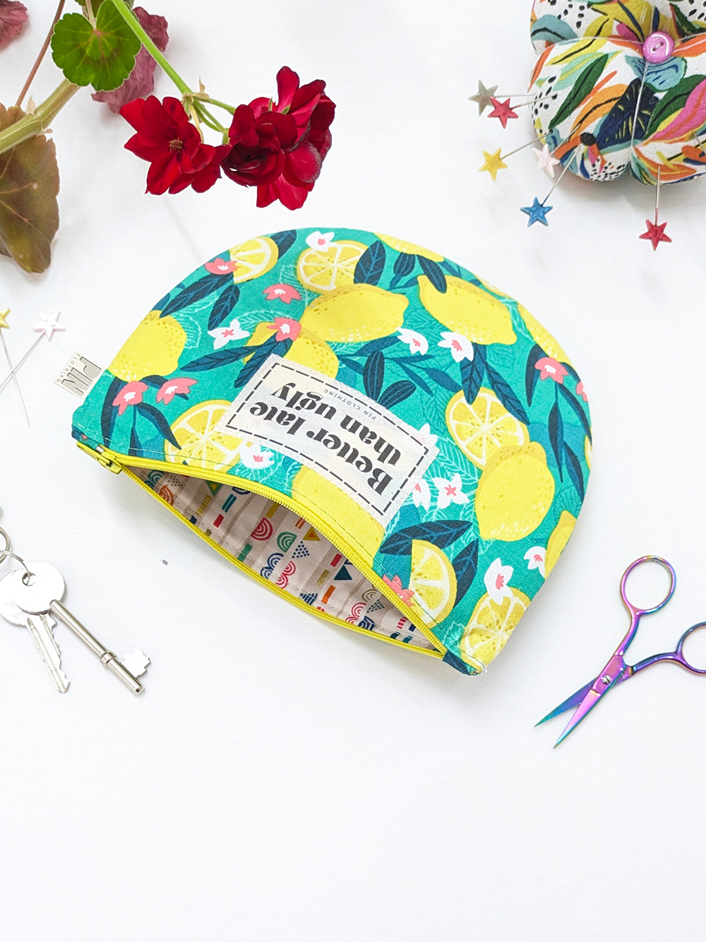 Lemons Zippered Pouch SUPER SECONDS SALE (OS) (Copy)-Pin Clothing-pinclothing.co.uk