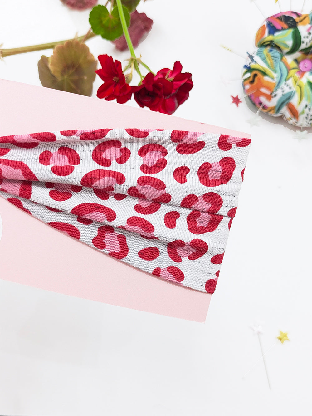 Pink & Red Leopard Print Twist Headband SUPER SECONDS SALE (MD)-Pin Clothing-pinclothing.co.uk
