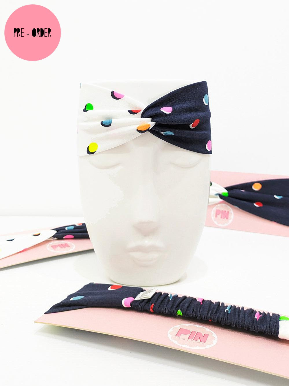 Neon Polka Dot Twist Headband-Pin Clothing-pinclothing.co.uk