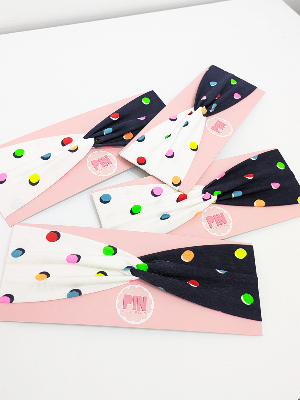 Neon Polka Dot Twist Headband-Pin Clothing-pinclothing.co.uk