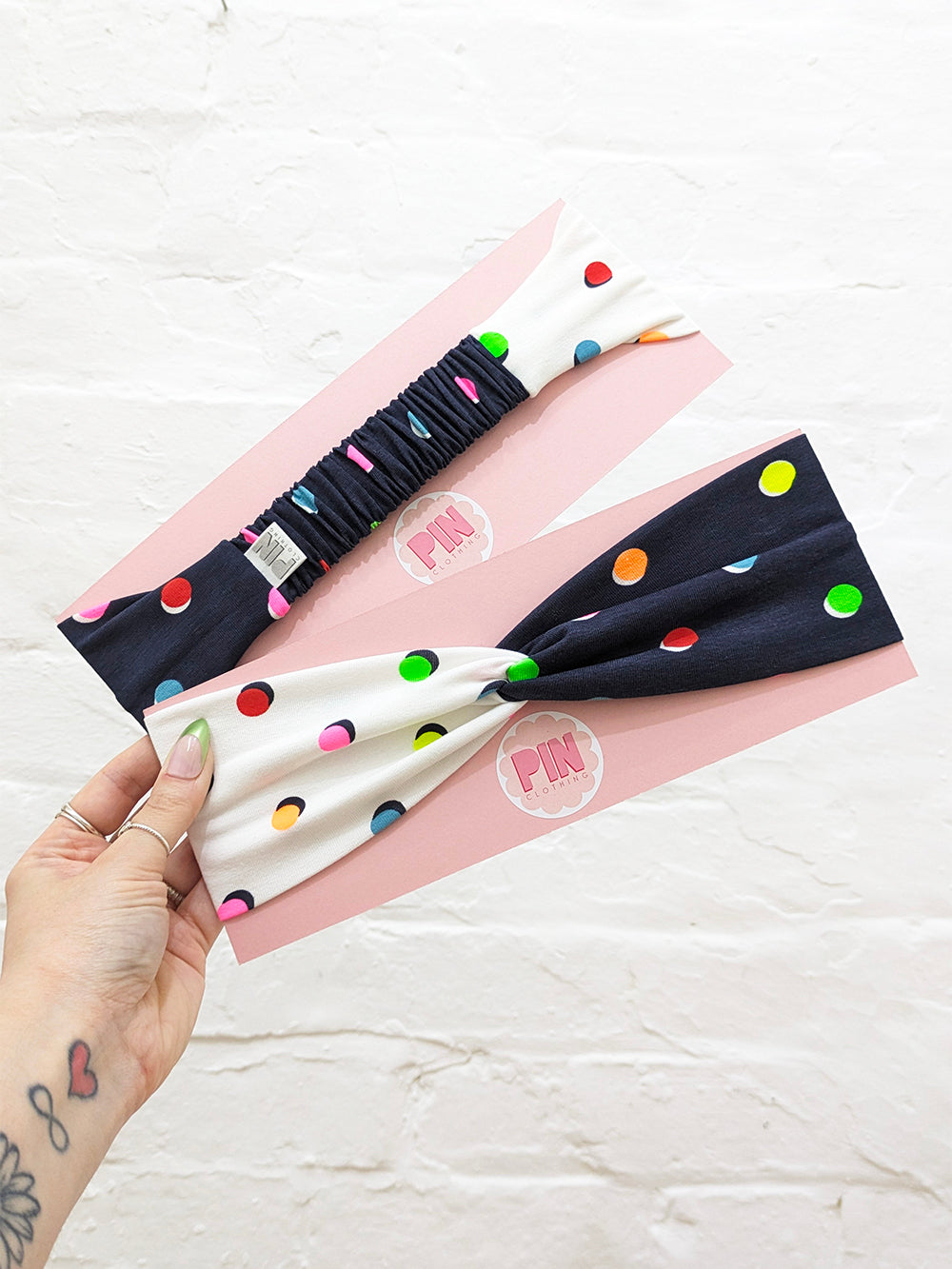 Neon Polka Dot Twist Headband-Pin Clothing-pinclothing.co.uk