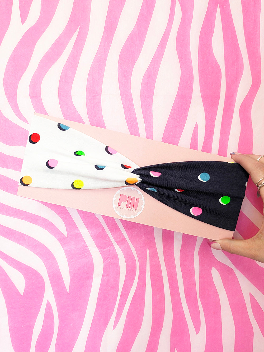 Neon Polka Dot Twist Headband-Pin Clothing-pinclothing.co.uk