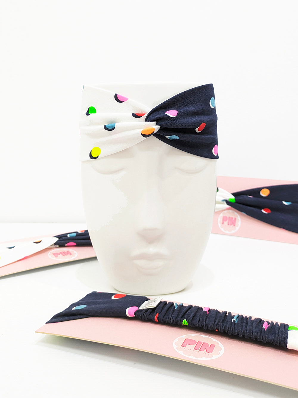 Neon Polka Dot Twist Headband-Pin Clothing-pinclothing.co.uk