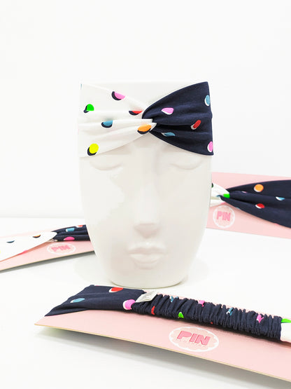 Neon Polka Dot Twist Headband-Pin Clothing-pinclothing.co.uk