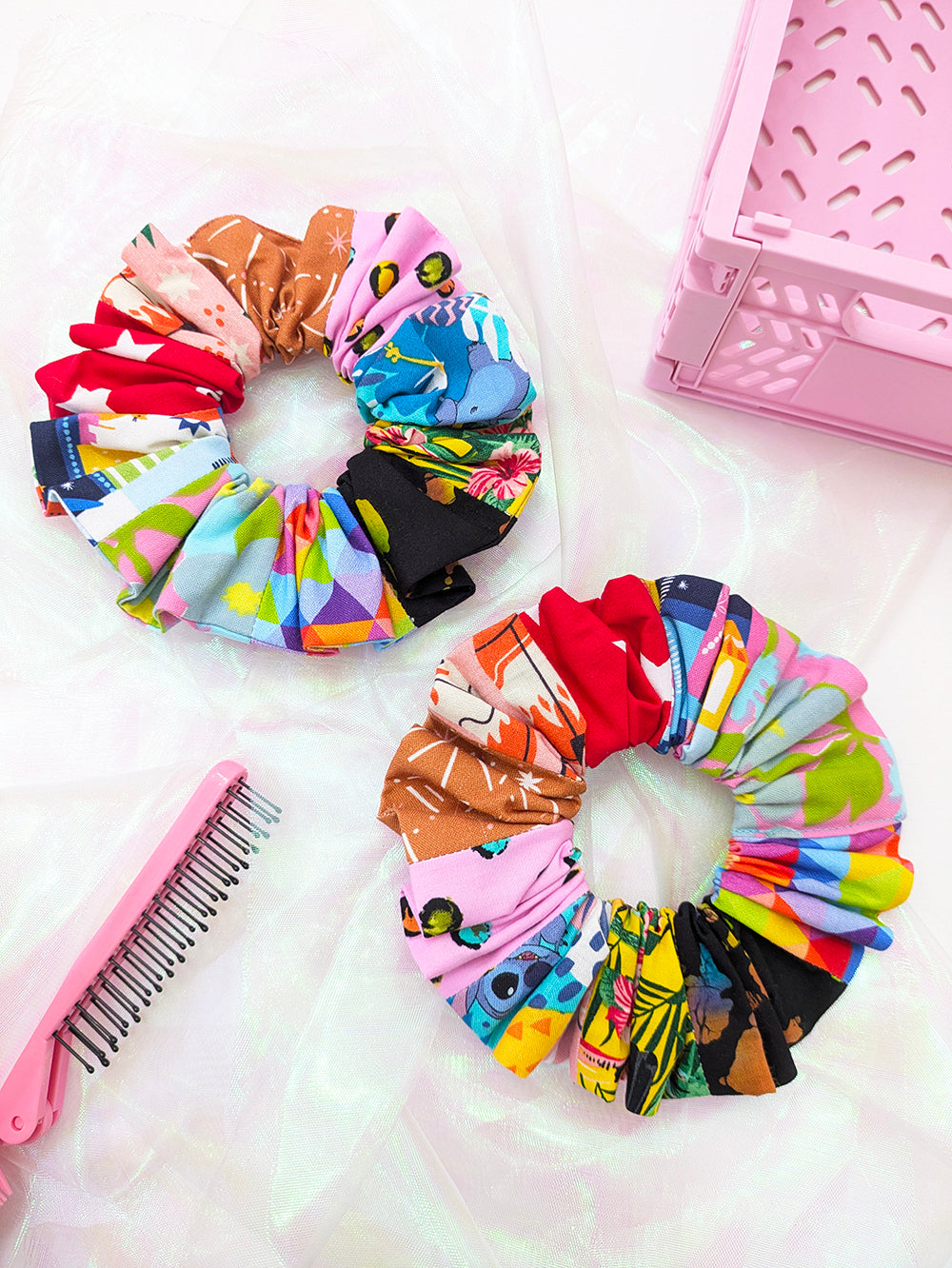 Patchwork Scrunchie SUPER SECONDS SALE (OOAK)-Pin Clothing-pinclothing.co.uk