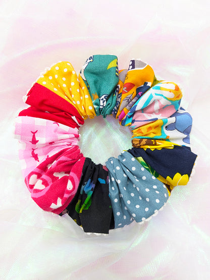 Patchwork Trimmed Scrunchie SUPER SECONDS SALE (OOAK)-Pin Clothing-pinclothing.co.uk