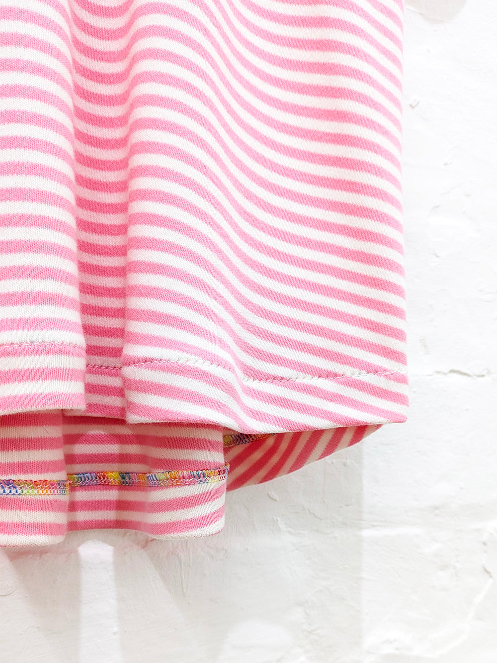 Pink Rainbow Stripe Tee-Pin Clothing-pinclothing.co.uk