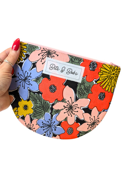 Retro Bloom 'Bits & Bobs' Purse Large-pinclothing.co.uk-pinclothing.co.uk
