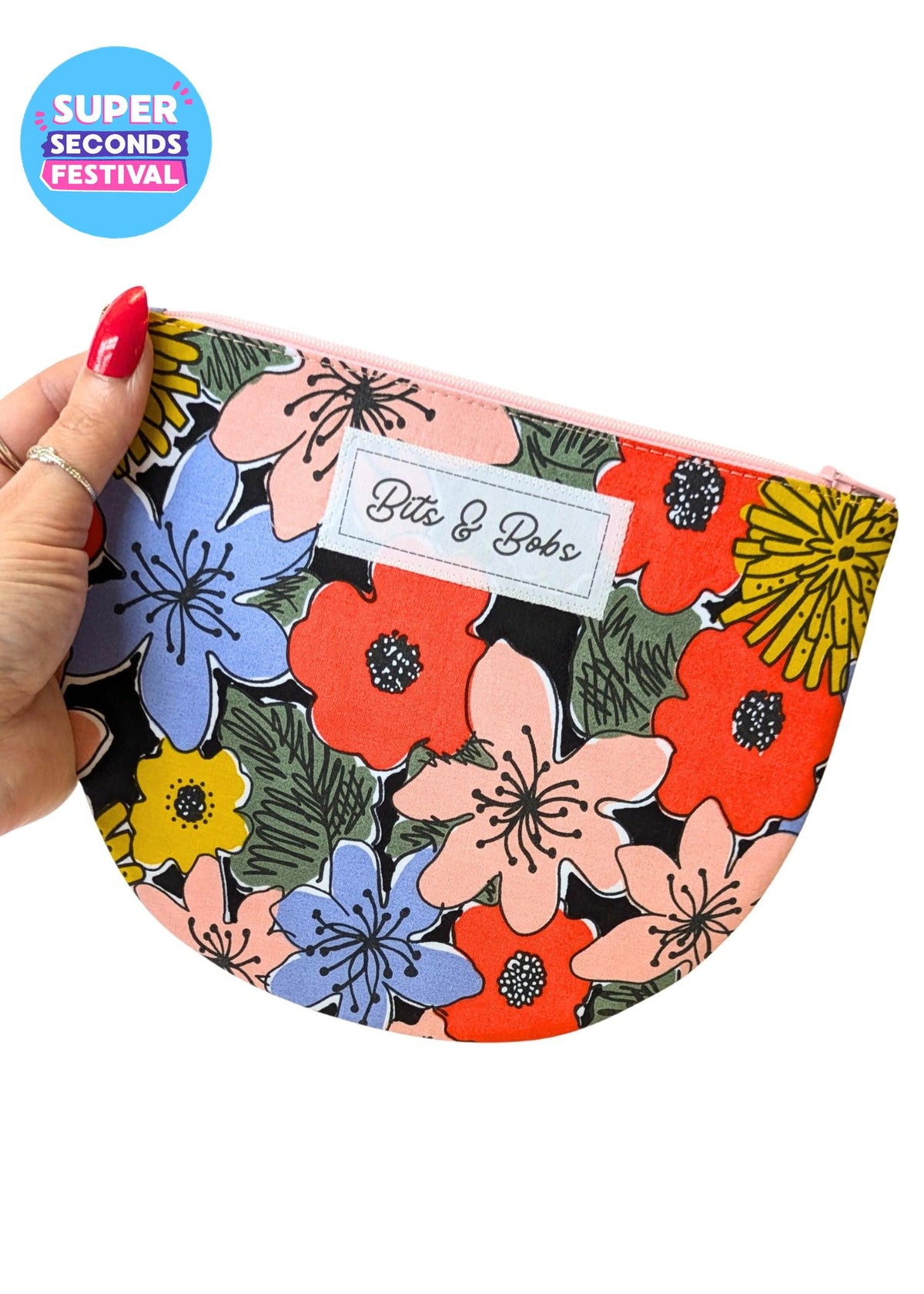 Retro Bloom 'Bits & Bobs' Purse Large-pinclothing.co.uk-pinclothing.co.uk