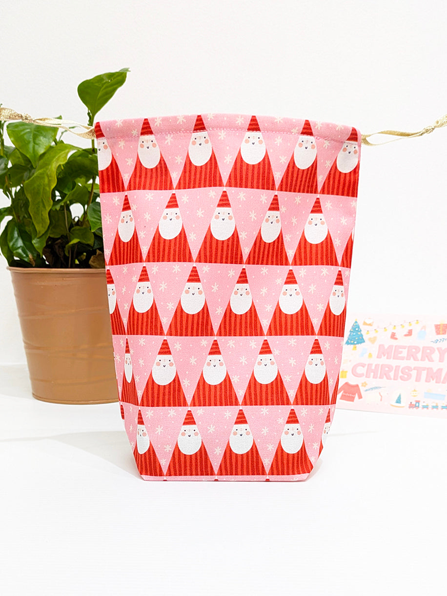 Pointy Santa Christmas Drawstring Gift Bag SUPER SECONDS SALE (OS)-pinclothing.co.uk-pinclothing.co.uk