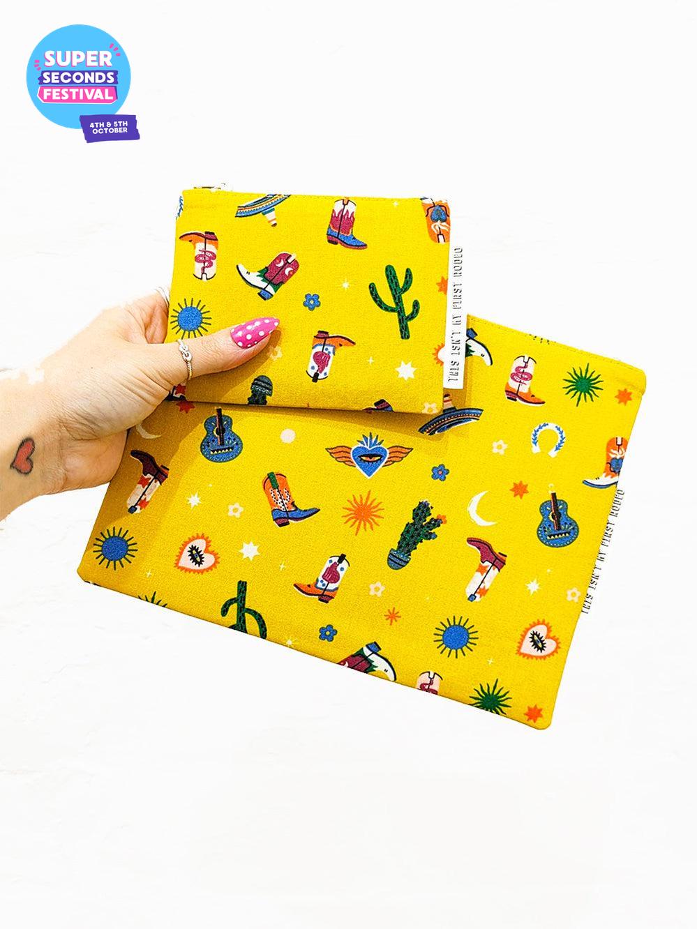 'Santiago' Zippered Pouch SUPER SECONDS SALE (OS)-Pin Clothing-pinclothing.co.uk