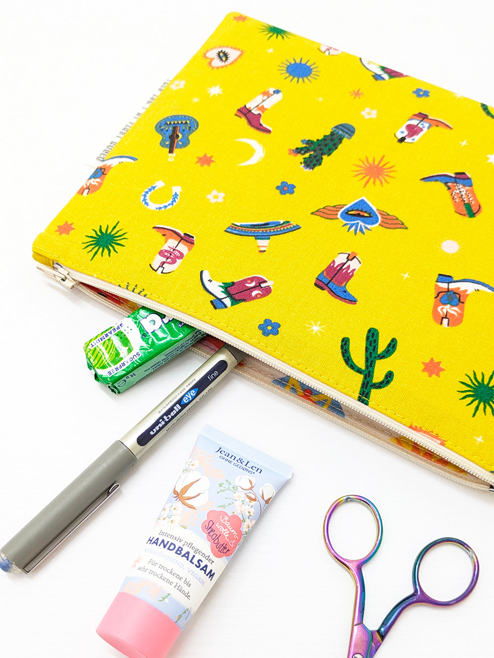 'Santiago' Zippered Pouch SUPER SECONDS SALE (OS)-Pin Clothing-Large Purse-pinclothing.co.uk
