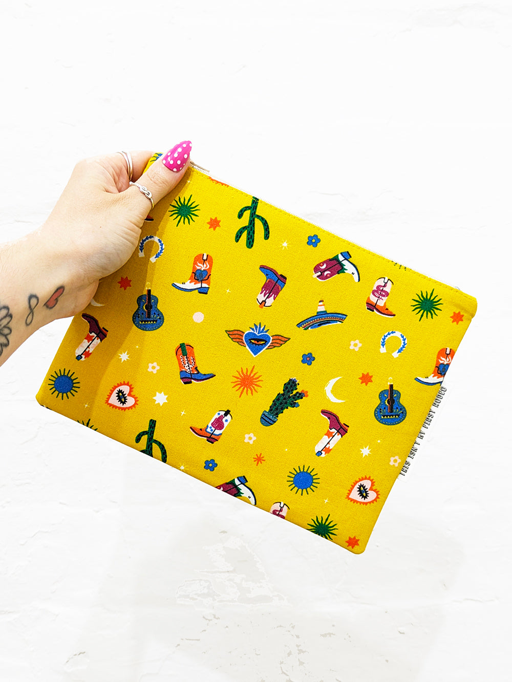'Santiago' Zippered Pouch SUPER SECONDS SALE (OS)-Pin Clothing-pinclothing.co.uk