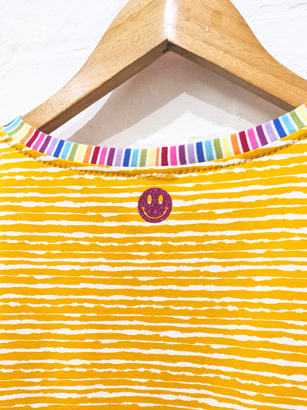 Sunshine Smiley Stripe Tee-Pin Clothing-pinclothing.co.uk