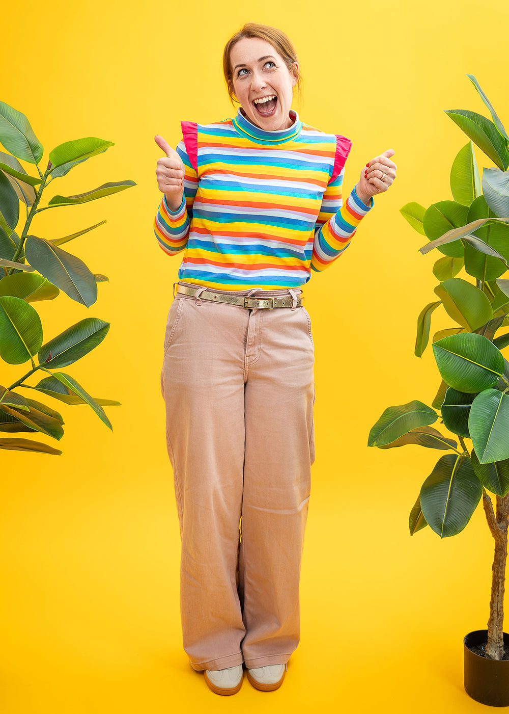 The Dopamine Dream Rainbow Ruffle Top-pinclothing.co.uk-pinclothing.co.uk