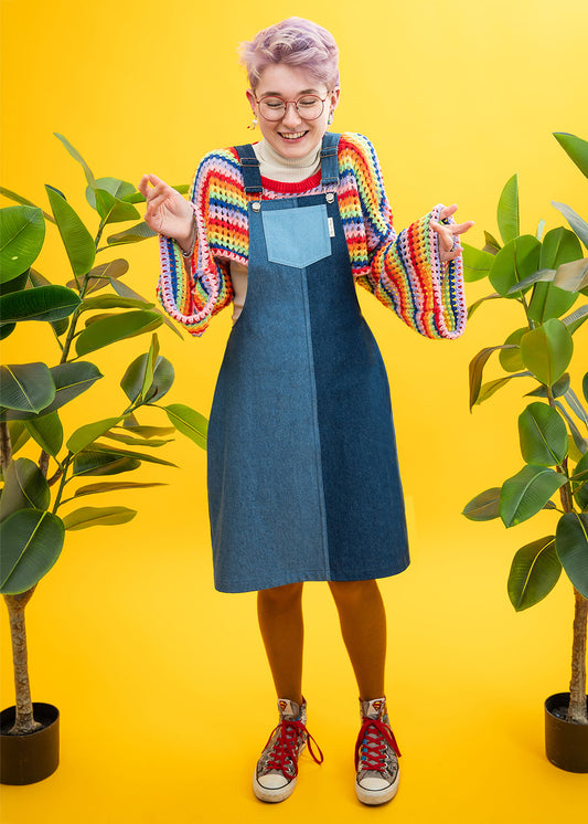 The Double Denim Pinafore Dress-pinclothing.co.uk-pinclothing.co.uk