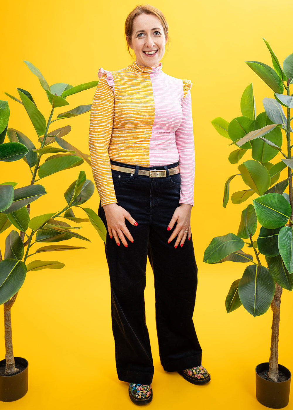 The Honey & Rose Split Ruffle Top-pinclothing.co.uk-pinclothing.co.uk