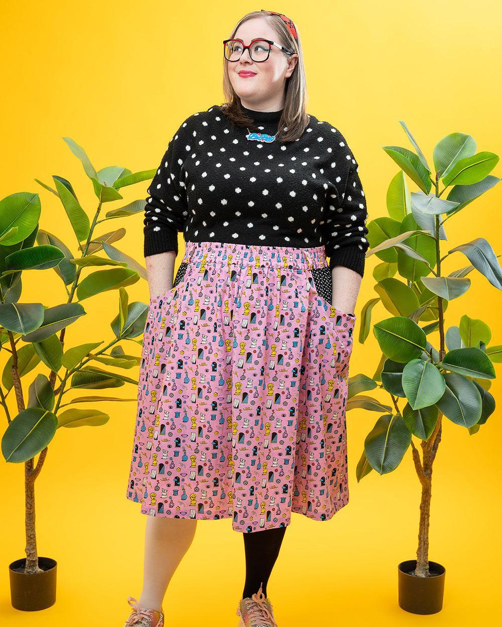 The Museum Of Whimsy Pocket Skirt-pinclothing.co.uk-pinclothing.co.uk
