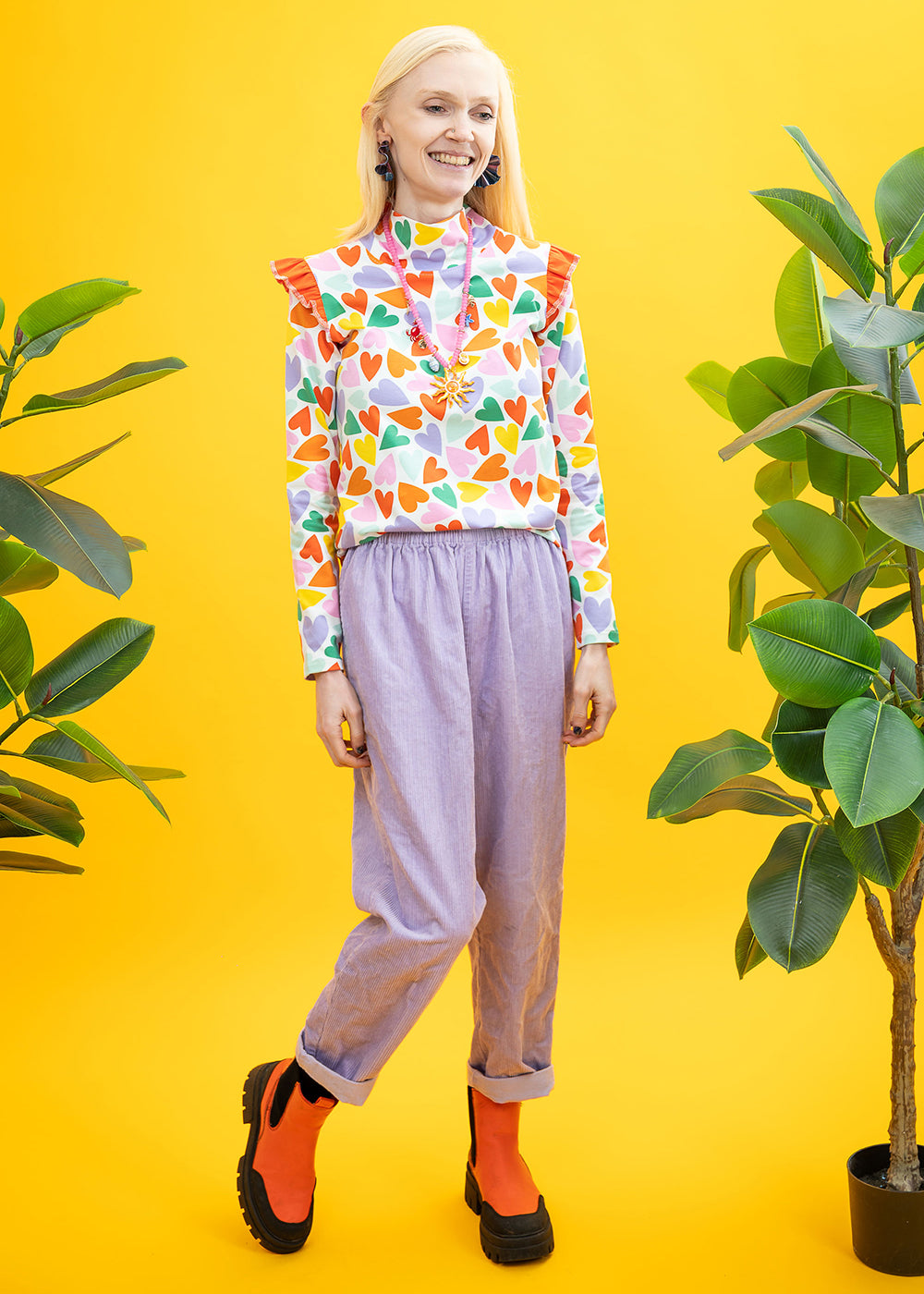 The Sweetheart Ruffle High-Neck Top-pinclothing.co.uk-pinclothing.co.uk