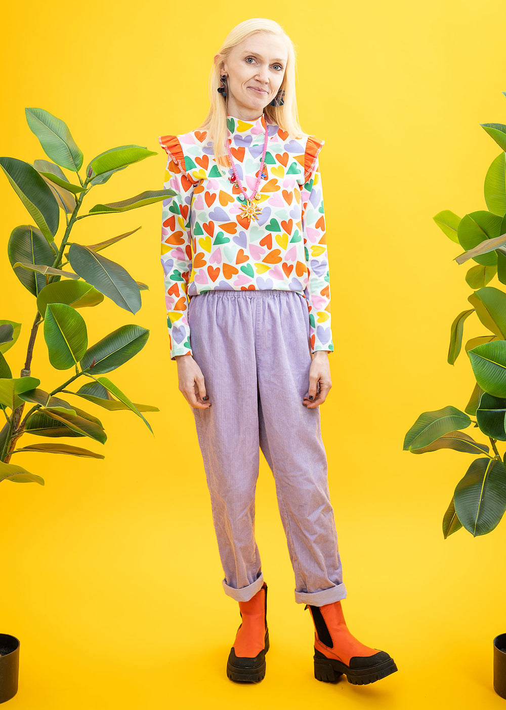 The Sweetheart Ruffle High-Neck Top-pinclothing.co.uk-pinclothing.co.uk