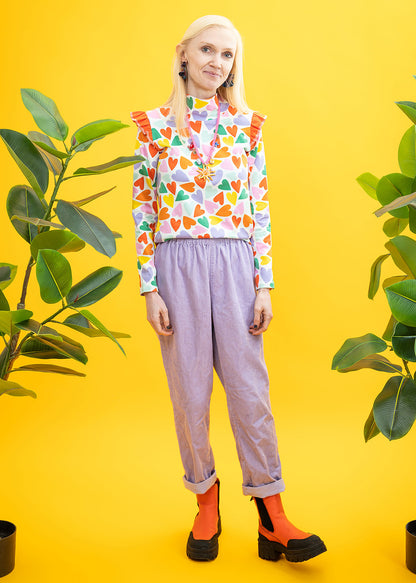 The Sweetheart Ruffle High-Neck Top-pinclothing.co.uk-pinclothing.co.uk