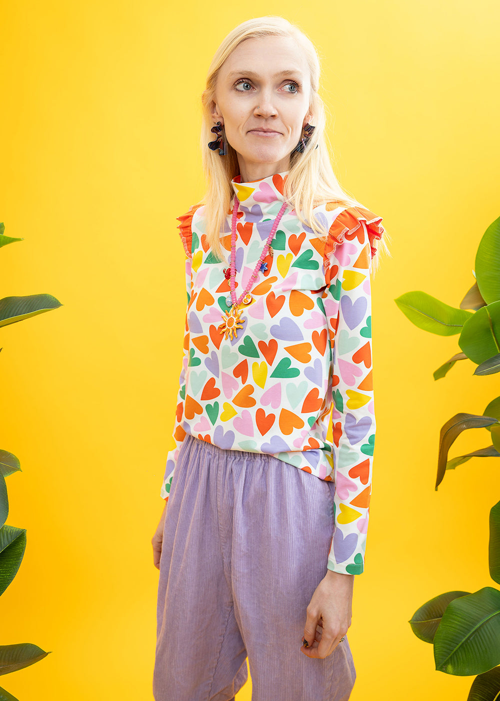 The Sweetheart Ruffle High-Neck Top-pinclothing.co.uk-pinclothing.co.uk