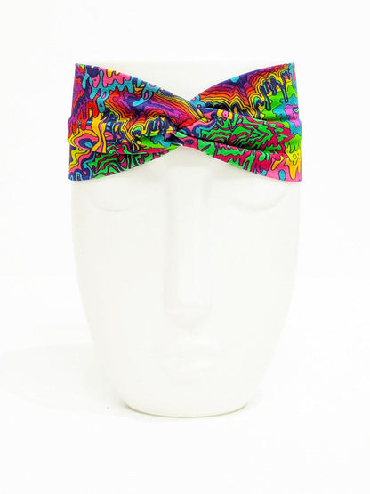 Trippy Rainbow Drip Twist Headband-Pin Clothing-pinclothing.co.uk