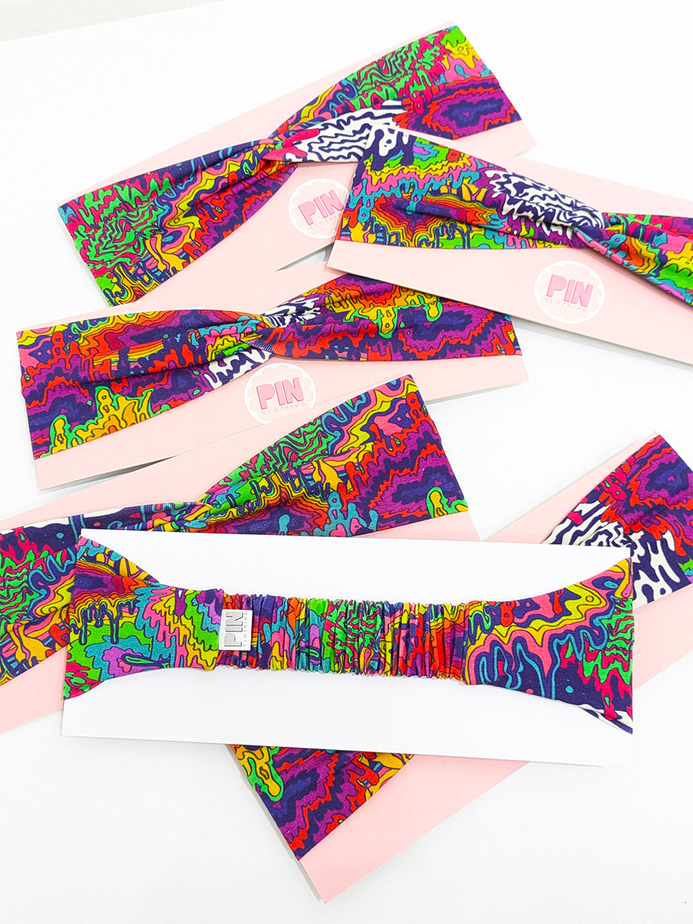 Trippy Rainbow Drip Twist Headband-Pin Clothing-pinclothing.co.uk