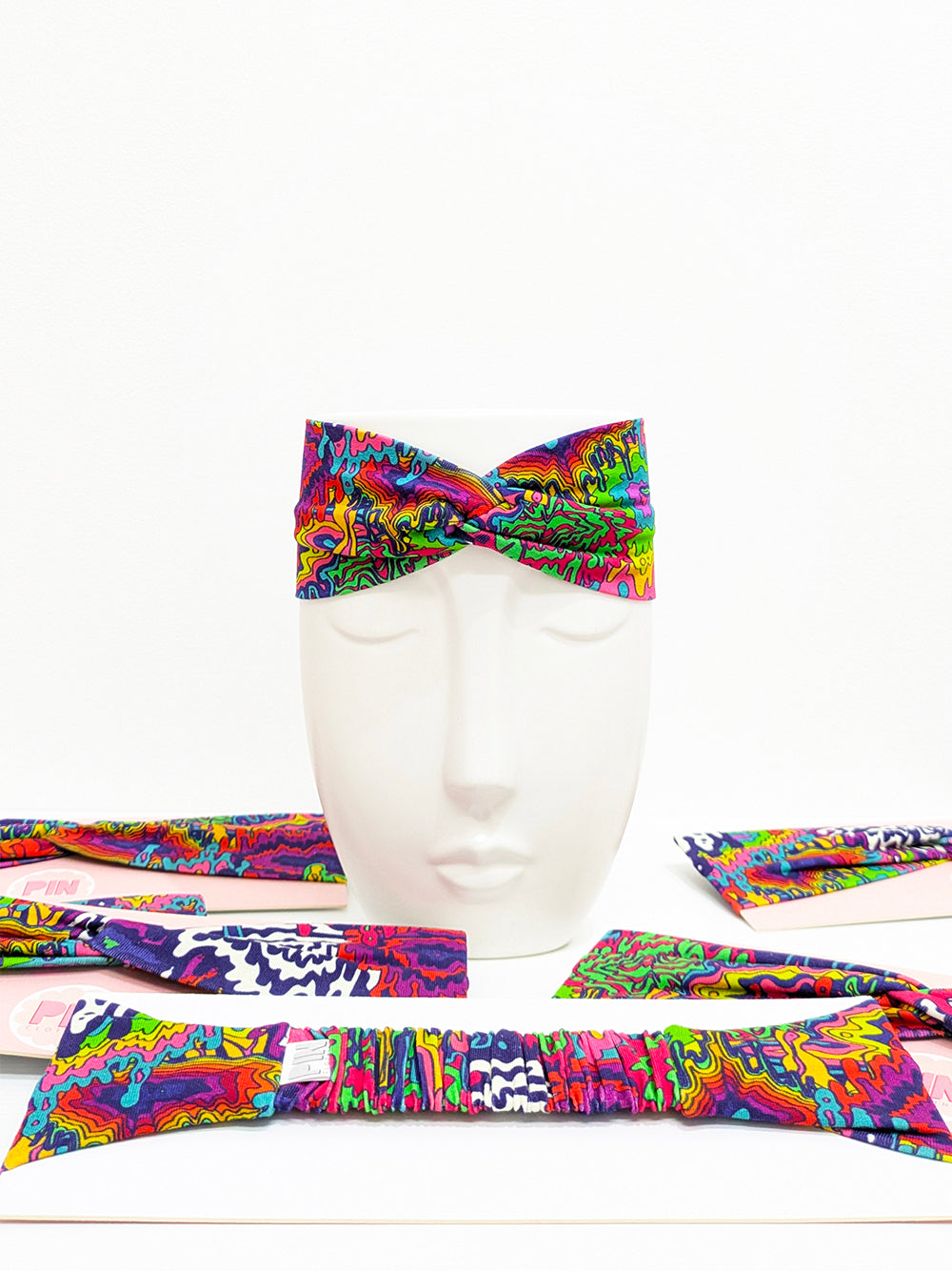 Trippy Rainbow Drip Twist Headband-Pin Clothing-pinclothing.co.uk