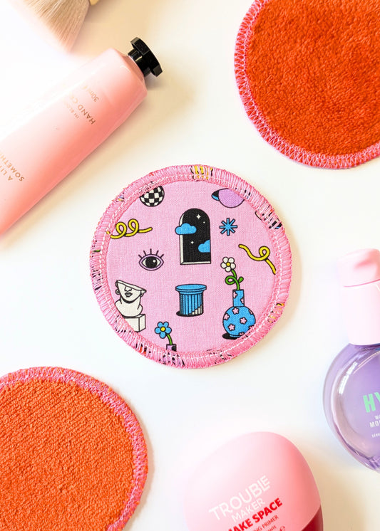 Museum of Whimsy Print Reusable Cotton Face Pads-pinclothing.co.uk-pinclothing.co.uk