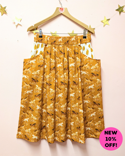 Desert Moon Wild Horses Pocket Skirt-pinclothing.co.uk-pinclothing.co.uk