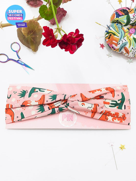 'Wild West' Twist Knot Headband SUPER SECONDS SALE (MD)-Pin Clothing-pinclothing.co.uk