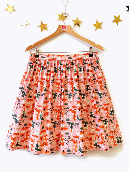 Wild West High Waisted Skirt-Pin Clothing-pinclothing.co.uk