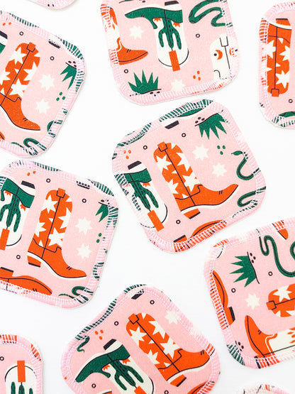 'Wild West' Reusable Cotton Face Pads-Pin Clothing-pinclothing.co.uk