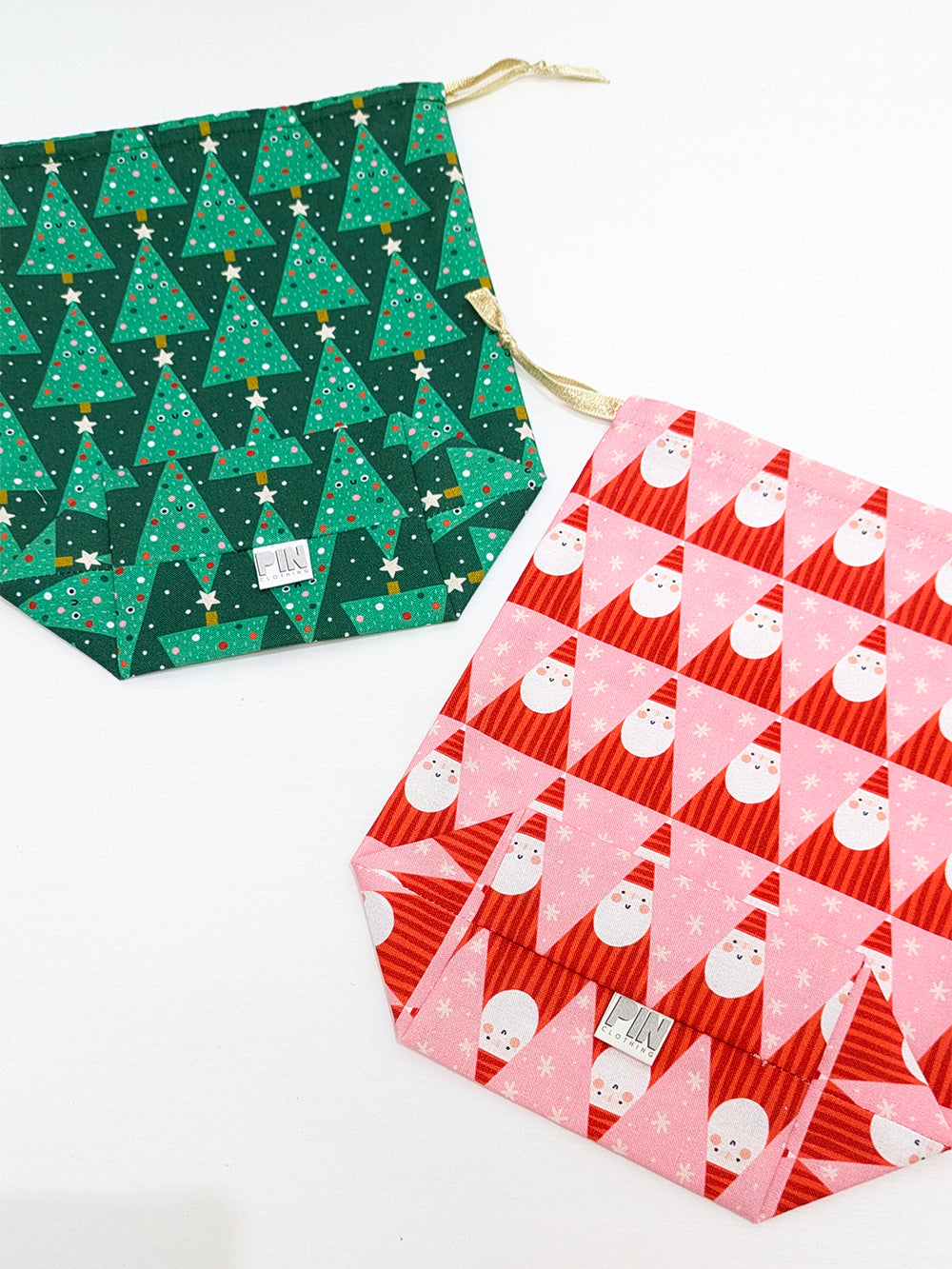 Pointy Santa Christmas Drawstring Gift Bag SUPER SECONDS SALE (OS)-pinclothing.co.uk-pinclothing.co.uk